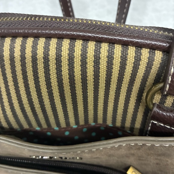 Sunflower Bee Mini Backpack Chala Brown Boho Vegan Leather Convertible Bag - Picture 10 of 12